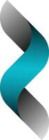 Abstract swirling teal and gray design for backgrounds vector