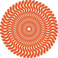 Abstract orange wavy circular design vector