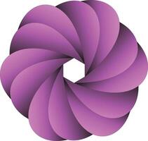 Abstract purple swirling circular design vector