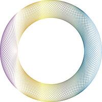 Abstract rainbow grid circle design graphic element vector