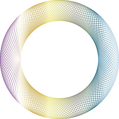 Abstract rainbow grid circle design graphic element