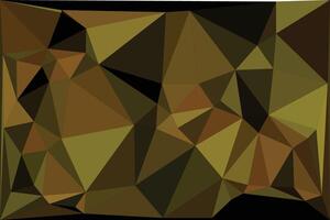 Abstract geometric low poly brown and green background design vector