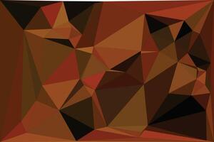 Abstract brown and gold geometric triangular pattern design vector