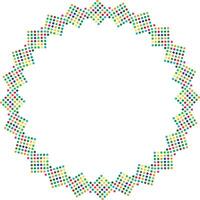 a circle with colorful dots on it vector