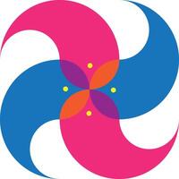 Abstract swirling colorful design element vector