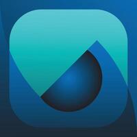 Abstract geometric design in blue and teal tones vector