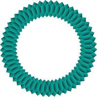 Teal abstract circular frame design element for graphics vector