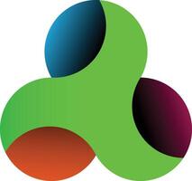Vibrant Abstract Design with Interlocking Circles vector