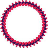 Abstract circular frame design in red and blue vector