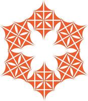 Abstract orange geometric starburst design for backgrounds vector