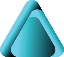 Abstract Teal Triangle Design with Layered Effect vector