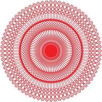 Red geometric mandala abstract design vector