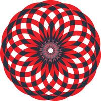 Abstract red and black circular graphic design vector