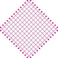 a pink diamond with dots on it vector
