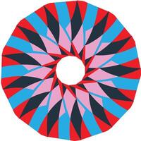 Colorful geometric circular abstract design for print vector