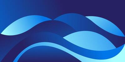 Blue background abstract gradiation wave curve stylish design. Illustration template vector