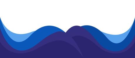 Header footer blue layered curve abstract style border frame illustration banner background design vector