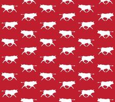 Seamless pattern of hand drawn doodle sketch bulls vector
