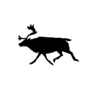 Hand drawn doodle sketch reindeer isolated on white vector