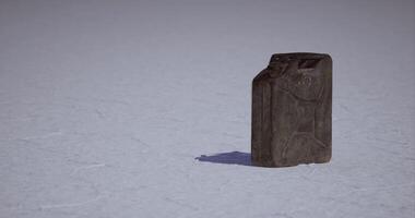 CGI Mysterious object resting on the salt flats under bright sunlight video