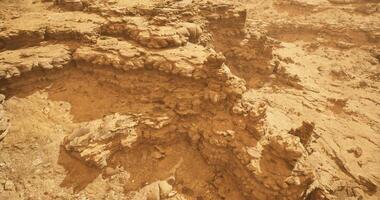CGI Unique rocky formations displayed within a vast desert landscape video