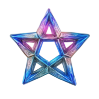 Simple Geometric Star of David Icon for Cultural Use on Transparent Background png