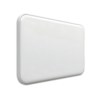 White rectangular blank sign isolated on a transparent background png