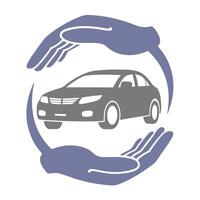 Car protection concept representing insurance coverage or vehicle safety symbol isolated on white vector