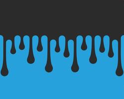 Abstract blue paint drips on a contrasting black background for modern design projects vector