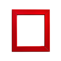 Red square frame border isolated on transparent background png