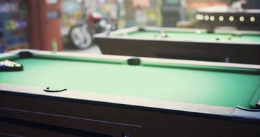 CGI Exciting game of billiards at a lively pool hall in the afternoon video