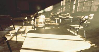 CGI Sunlight streams through classroom windows creating a serene atmosphere video
