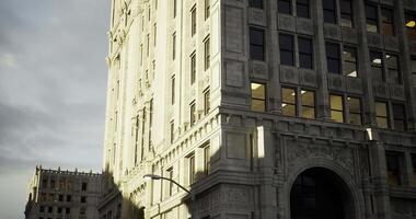 CGI Historic building with intricate architectural details in urban setting video