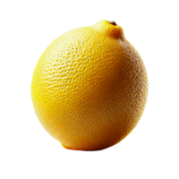 A vibrant yellow lemon is placed against a simple background, highlighting its dimpled skin and juicy appearance, perfect for culinary uses or refreshing beverages png