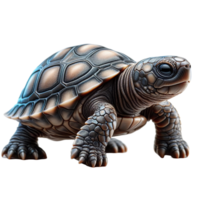 A turtle sculpture stands on a solid surface, highlighting intricate details and textures that resemble a real turtle. The artwork showcases the beauty of nature through craftsmanship png