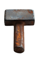 A rusty hammer on a black background png