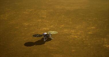 CGI Exploration of a distant planet with a drone like vehicle on the surface video