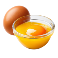 An egg in a bowl with a brown egg png
