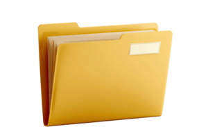 A file folder with a yellow folder on a black background png