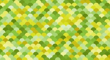 Geometric retro green background combining abstract curves and circular patterns for retro designs vector