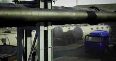 CGI Steel pipeline structure supporting industrial transport at a construction site video