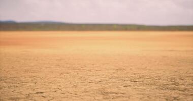 CGI Vast dry landscape with cracked earth under a cloudy sky in a remote location video