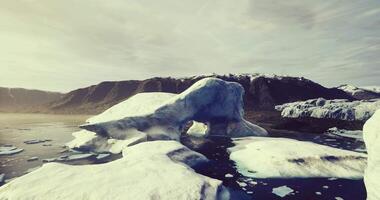 CGI Impressive ice formations in a serene Arctic landscape during daylight hours video