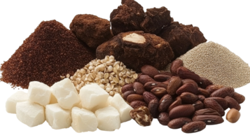 Various types of nuts and seeds png