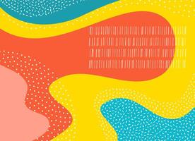 Colorful abstract design with patterns vector