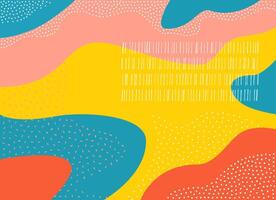 Colorful abstract shapes and patterns vector