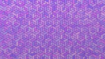 Purple geometric cube pattern vector