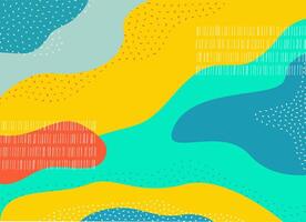 Colorful abstract design with patterns vector