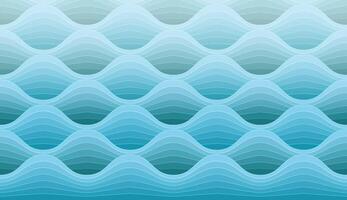 Pattern of waves in blue tones vector