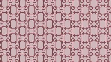 Circle lines pattern background in rose with rectangular ornaments for textiles and surface design. vector